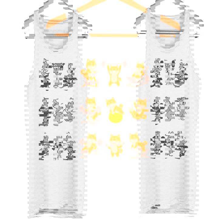 面白いtシャツ 柴犬 筋トレ ジム イヌ グッズ かわいい おもしろ 面白い 服 ネタ おもしろtシャツ タンクトップ