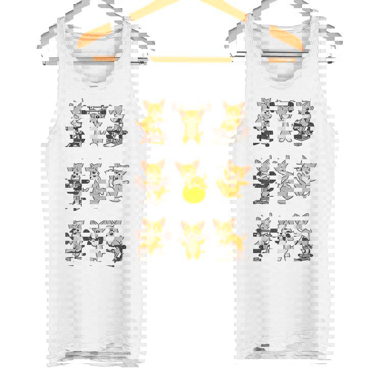 面白いtシャツ 犬 チワワ 筋トレ ジム イヌ グッズ かわいい おもしろtシャツ 面白い 服 ネタ 運動 タンクトップ