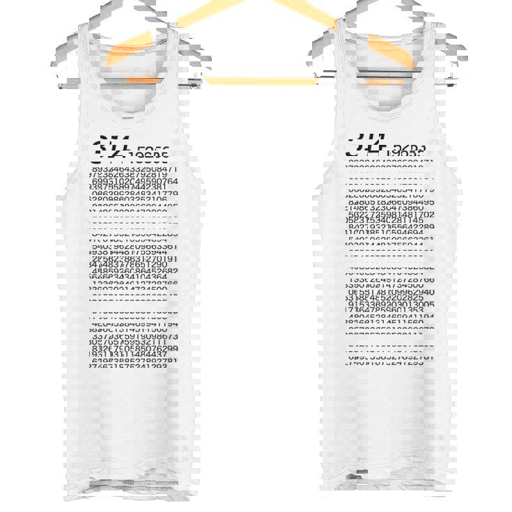 （背中側 バックプリント）314 円周率 パイ《数学》【変なデザイン屋さん】理数系 数字 面白い 長袖tシャツ タンクトップ