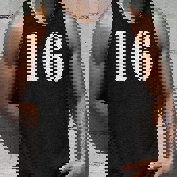 16番 16番 番号付き タンクトップ 彼への贈り物