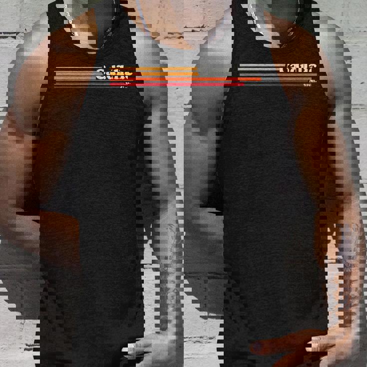 1980年代ヴィンテージグラフィックスタイルキャデラックミシガン。 タンクトップ 彼への贈り物