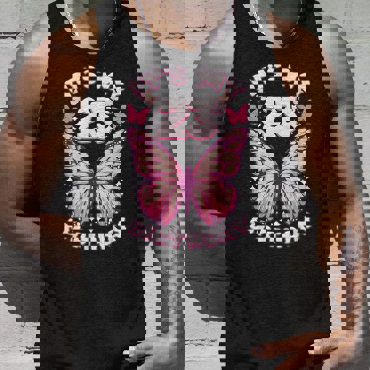 23歳の誕生日、少女23年、蝶と23の数字 タンクトップ 彼への贈り物