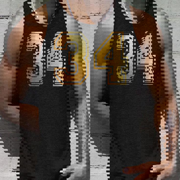 34 ナンバー34 チーム スポーツ グラフィック 代表チームのマッチング 長袖tシャツ タンクトップ 彼への贈り物