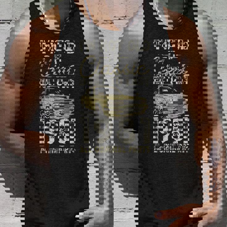 45 歳の誕生日、1981 年以来、クラシックカー、45 歳 タンクトップ 彼への贈り物