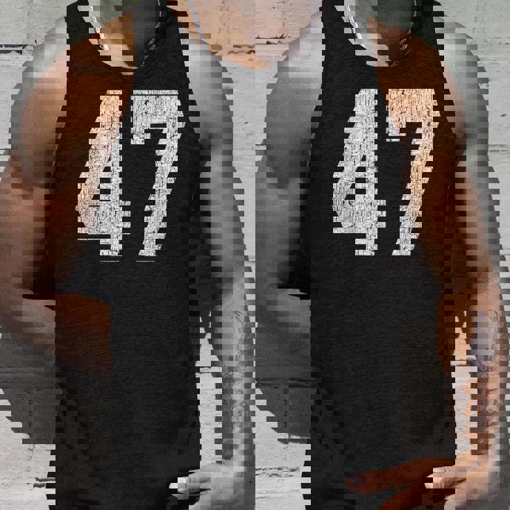 47 ジャージユニフォーム バーシティ スポーツ番号 47歳の誕生日 タンクトップ 彼への贈り物