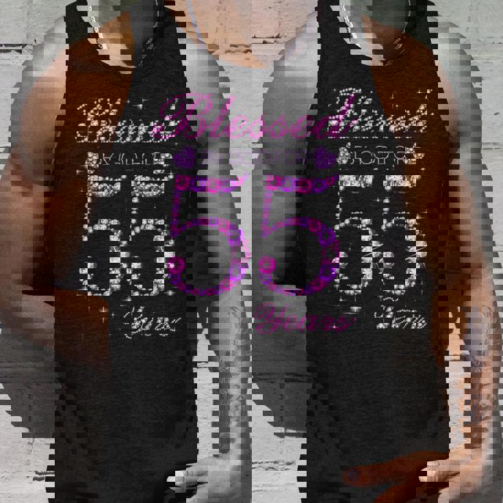 55歳の55歳の誕生日パーティーに神の祝福 タンクトップ 彼への贈り物