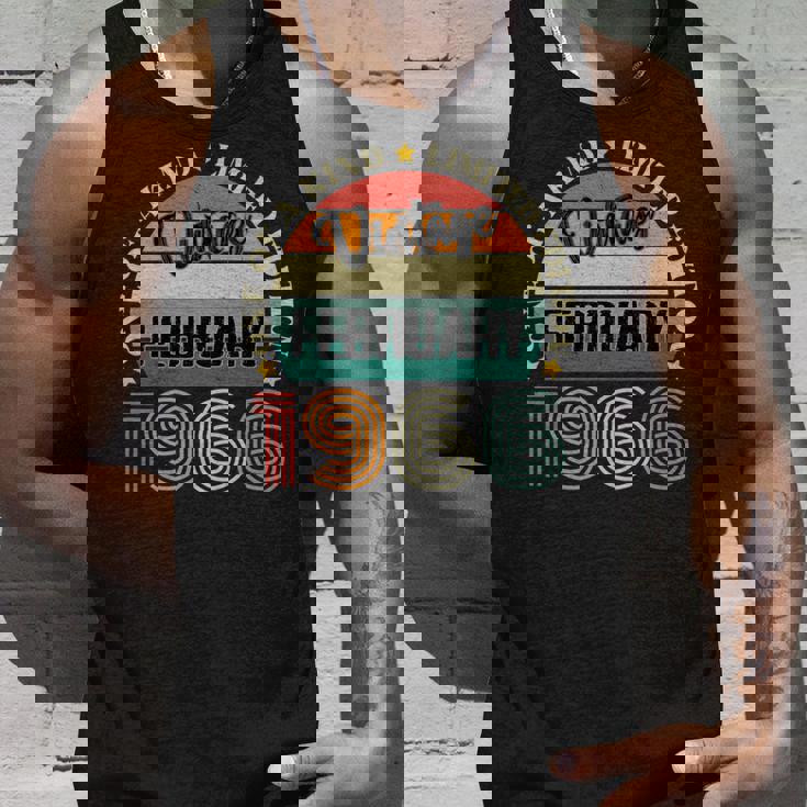 58歳 ヴィンテージ 1966年2月 58歳の誕生日 レトロ 長袖tシャツ タンクトップ 彼への贈り物