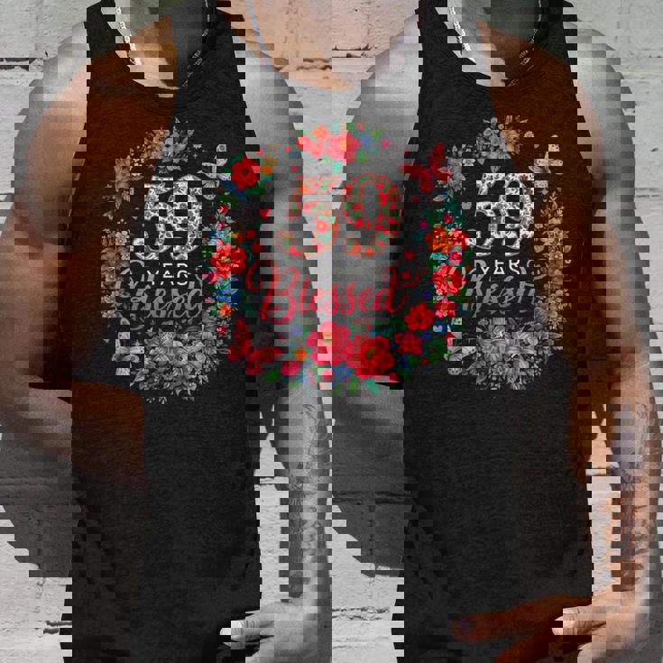 59歳 祝福 59歳 フローラル 59歳の誕生日プレゼント タンクトップ 彼への贈り物