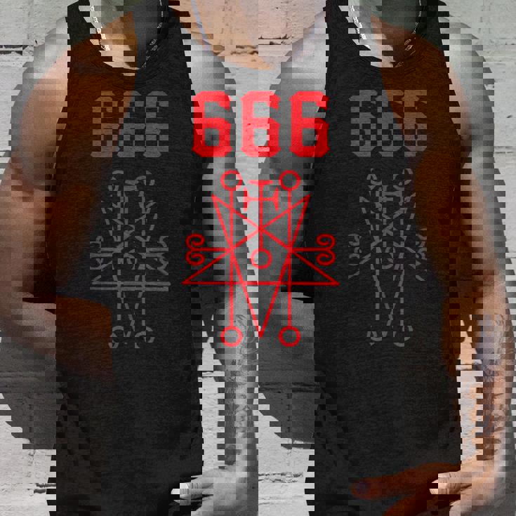 666 悪魔 悪魔のペンタグラム 獣のマーク タンクトップ 彼への贈り物