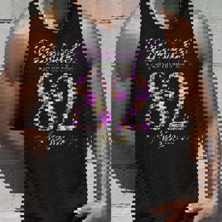 82歳の82歳の誕生日bデーパーティーに神に祝福されて タンクトップ 彼への贈り物