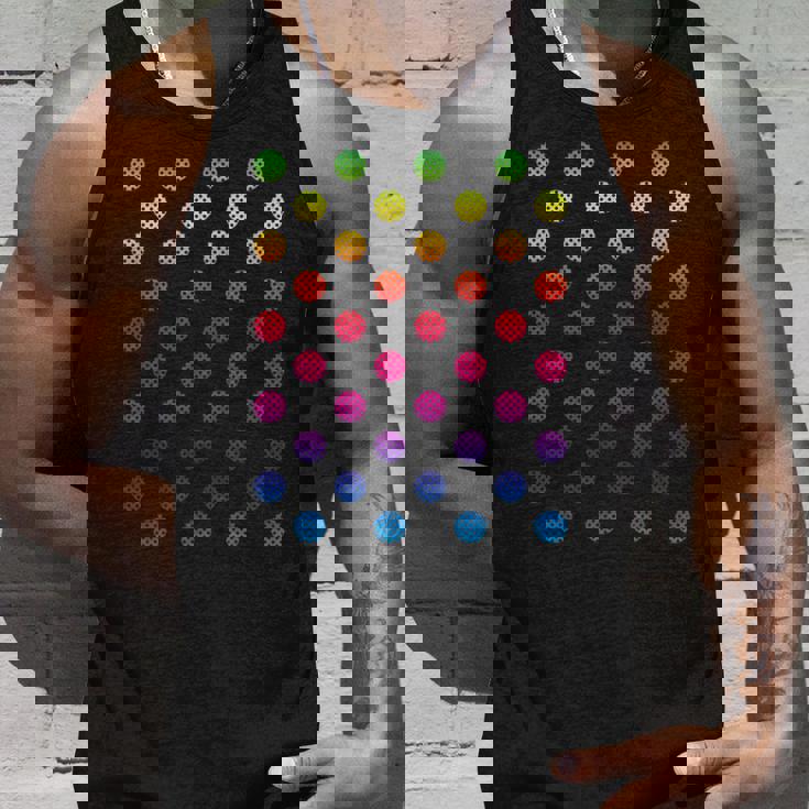 9月15日 ドットデー マルチカラー レインボー 水玉 タンクトップ 彼への贈り物