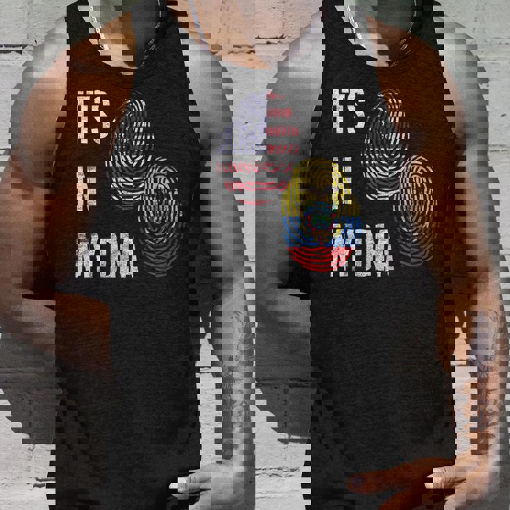 America American USA Ecuador Ecuadorian It's In My DNA Flag Tank Top Gifts for Him