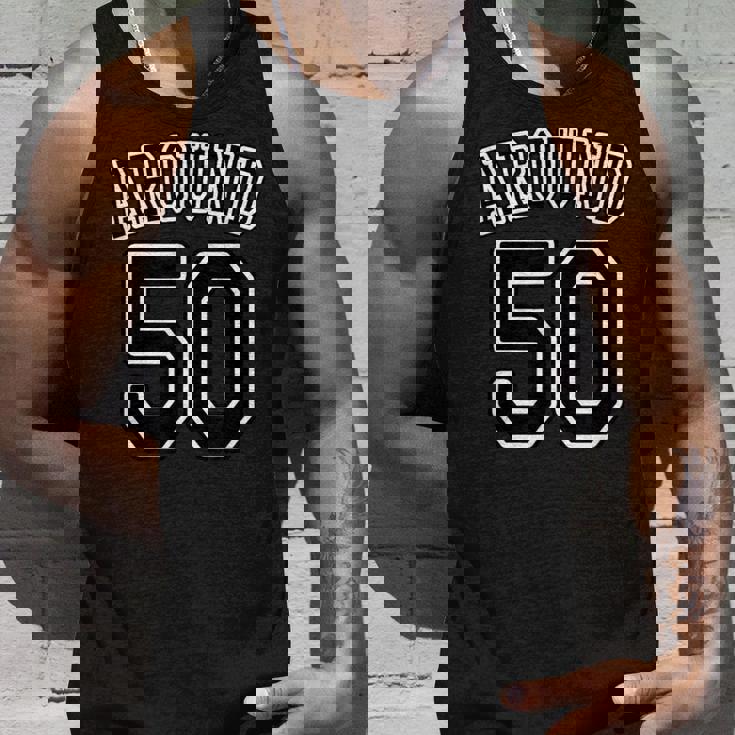 Around 50 アラフィフ（五十歳 50才）【ユニフォーム風】誕生日 50代 面白 タンクトップ 彼への贈り物