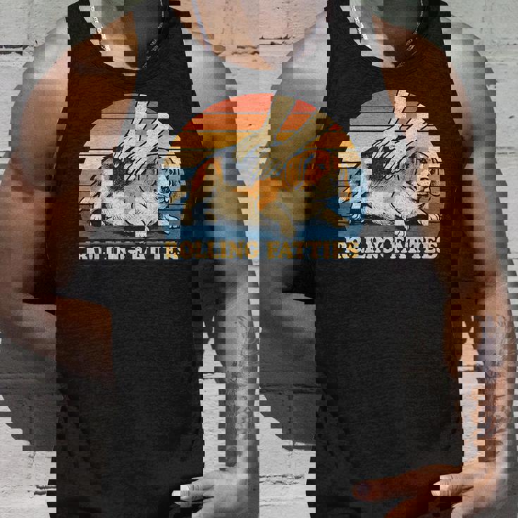 Beagle Rolling Fatties 駄洒落ジョーク 犬好き タンクトップ 彼への贈り物