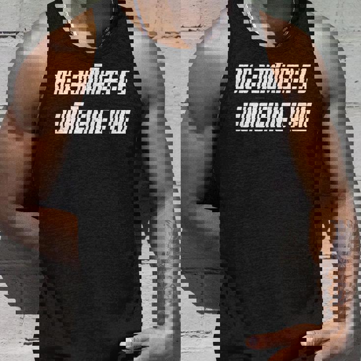 Big Brother Is Watching You ホワイト ボールド 1984 オーウェル 引用 タンクトップ 彼への贈り物