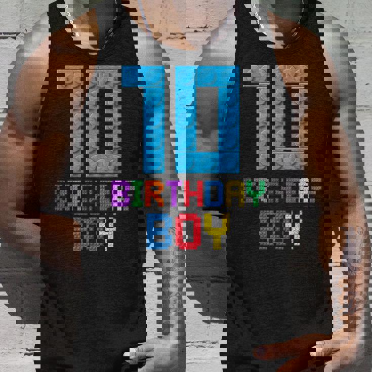 Building Bricks 10歳の誕生日 男の子 10年 マスタービルダー タンクトップ 彼への贈り物