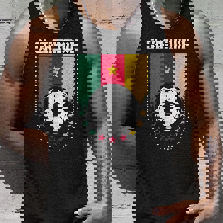 Cameroon Flag Soccer Fan Tank Top Gifts for Him Cameroon Flag Soccer Fan Tank Top Gifts for Him