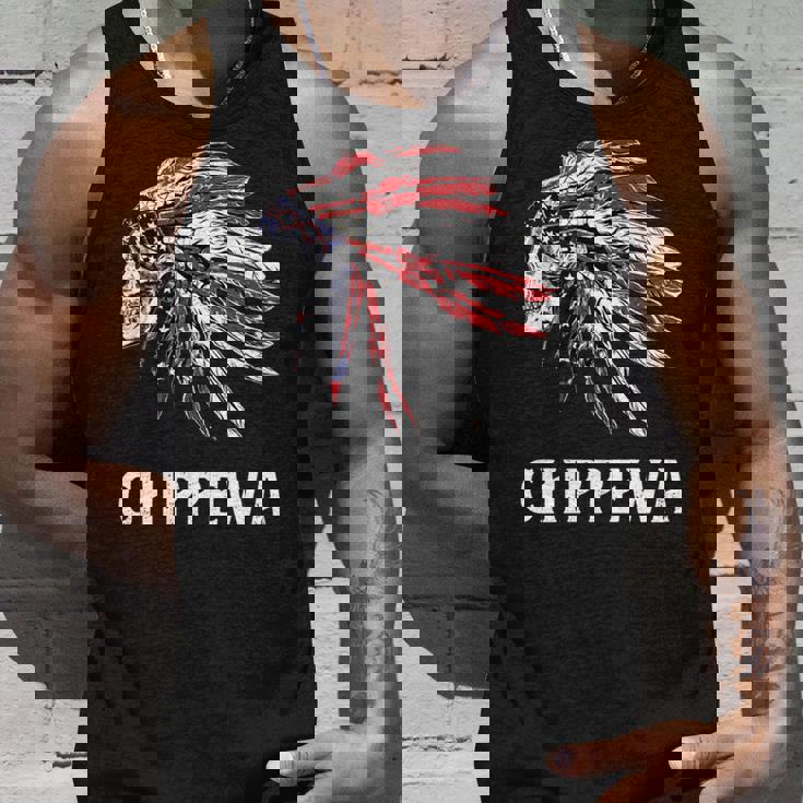 Chippewa ネイティブアメリカン アメリカ国旗 スカルヘッドレス 長袖tシャツ タンクトップ 彼への贈り物