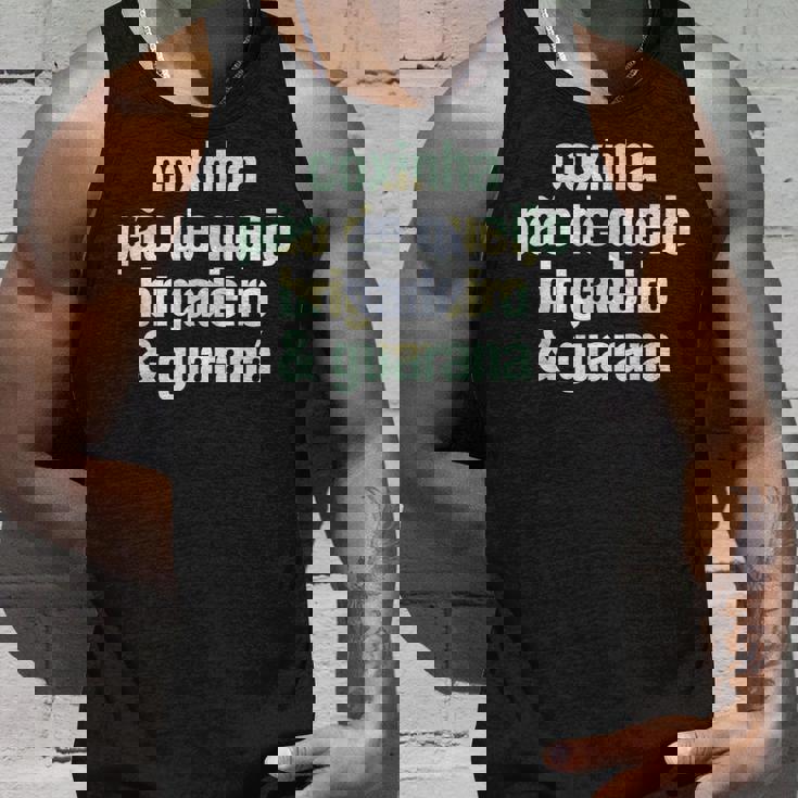 Coxinha Pao De Queijo Brigadeiro & Guarana ブラジル料理 タンクトップ 彼への贈り物