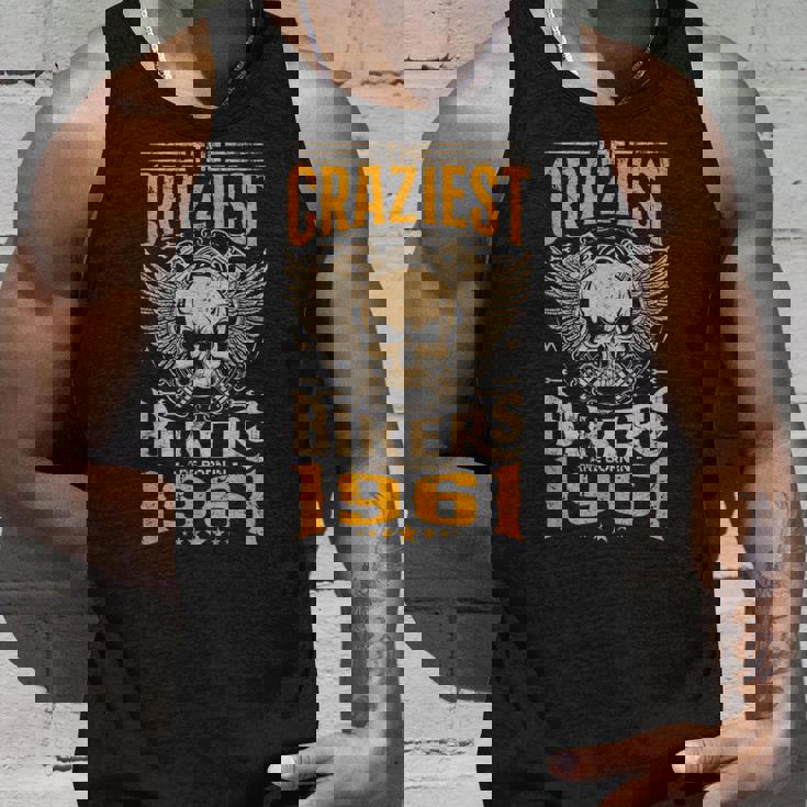 The Craziest Bikers Are Born 1961 Motorcycle 62Th Birthday タンクトップ 彼への贈り物
