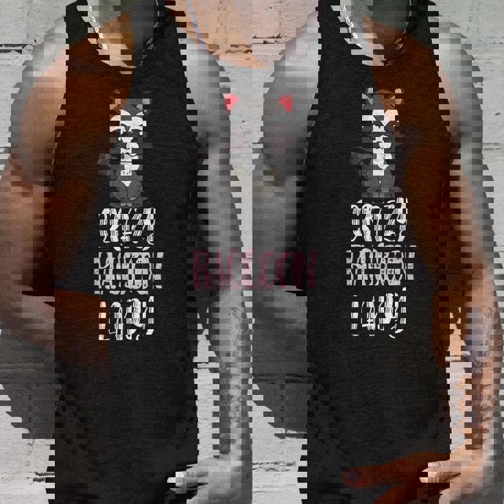 Crazy Raccoon Lady Raccoon Lovers タンクトップ 彼への贈り物