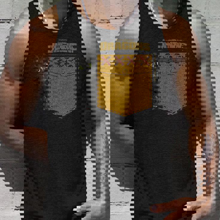 Dreamworks Dragons Toothless Leather Faux Pocket タンクトップ 彼への贈り物