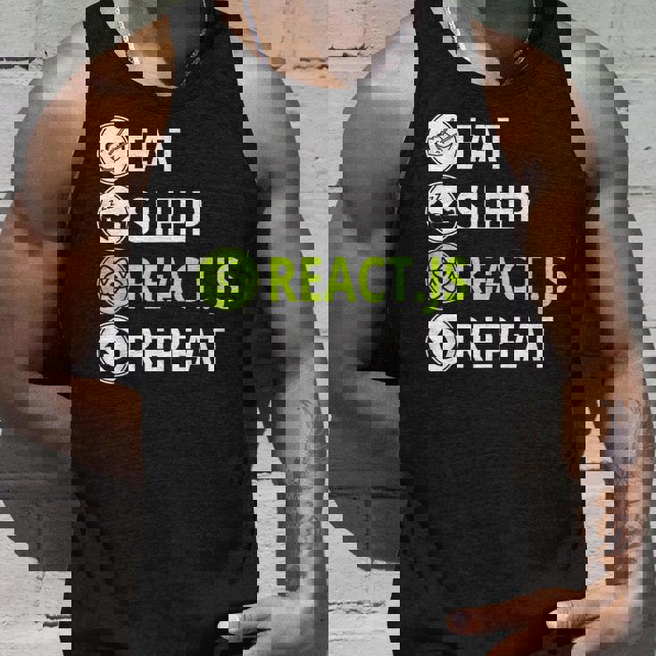 Eatleep ReactJs Repeat Javascriptプログラマー用 タンクトップ 彼への贈り物