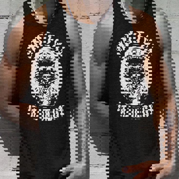 First Of All I'm A Delight アライグマ 看護師 面白い タンクトップ 彼への贈り物