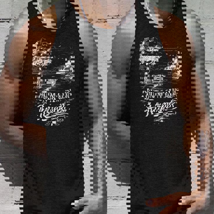 I Found My Calling Retirement ユーモア 退職者 シニア 長袖tシャツ タンクトップ 彼への贈り物