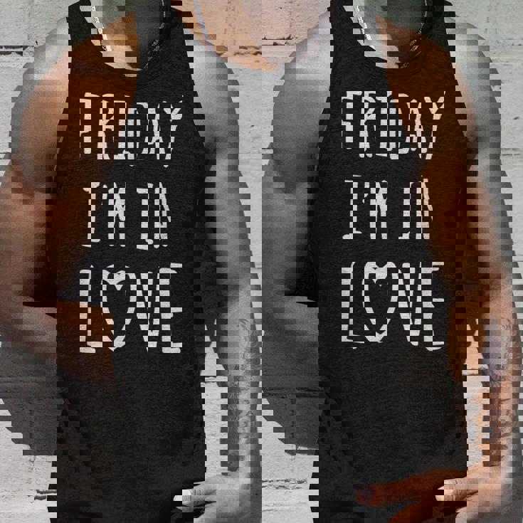 Friday I'm In Love Love デザイン、ハート タンクトップ 彼への贈り物