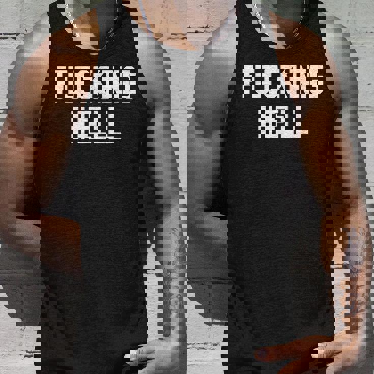 Fucking Hell 面白いことわざ 皮肉なかわいいクールなノベルティ タンクトップ 彼への贈り物