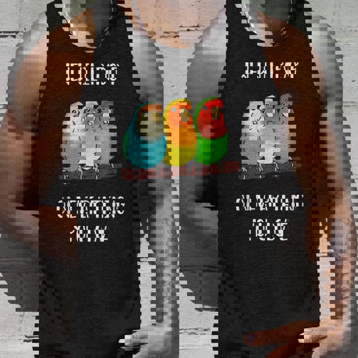 Cute Lovebirds Will Poop On All You Love タンクトップ 彼への贈り物