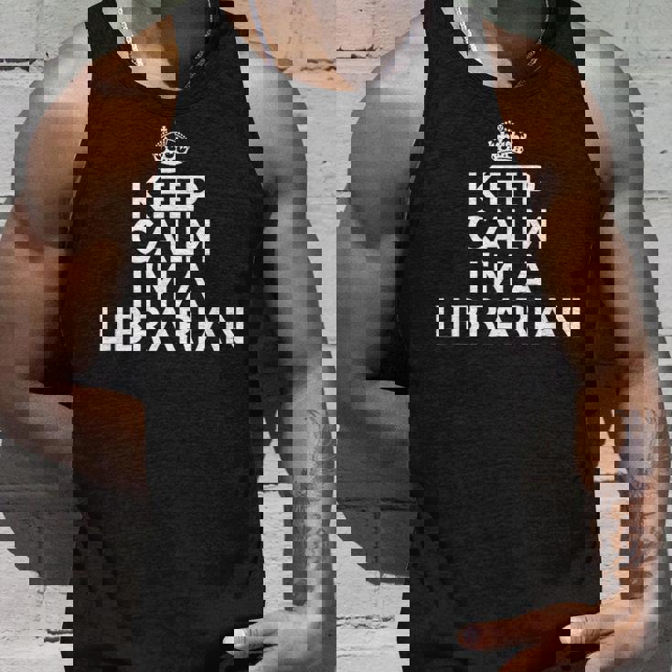 Librarian Keep Calm I'm A Librarian タンクトップ 彼への贈り物