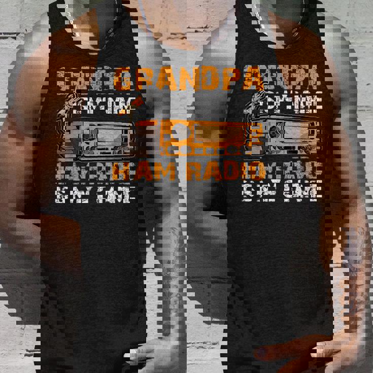 Grandpa Is My Name Ham Radio Is My Game Hamラジオ アマチュア無線 タンクトップ 彼への贈り物