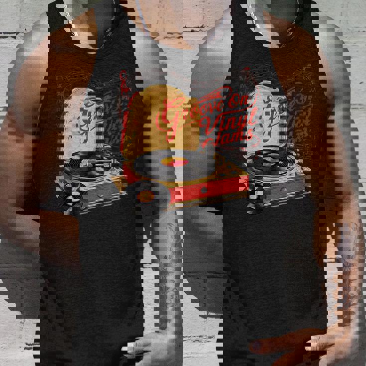 Groove On レトロビニールジャム、レトロビニールレコード タンクトップ 彼への贈り物