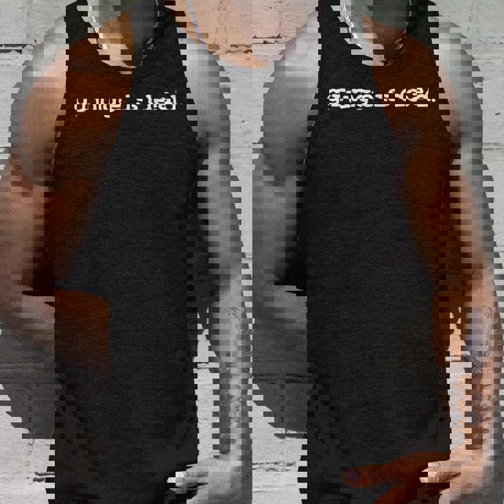 Grunge Is Dead Rock 90年代オルタナティブ シアトル音楽スローガン タンクトップ 彼への贈り物