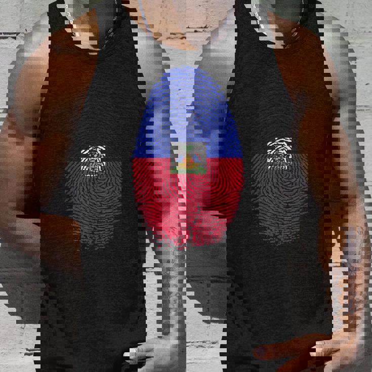 Haiti Flag Fingerprint Haitian For Haitians タンクトップ 彼への贈り物