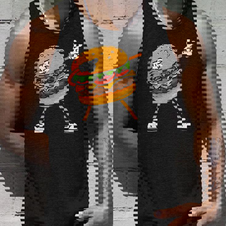 Hamburger チーズバーガー Burger Fast Food Cheeseburger Dabbing タンクトップ 彼への贈り物