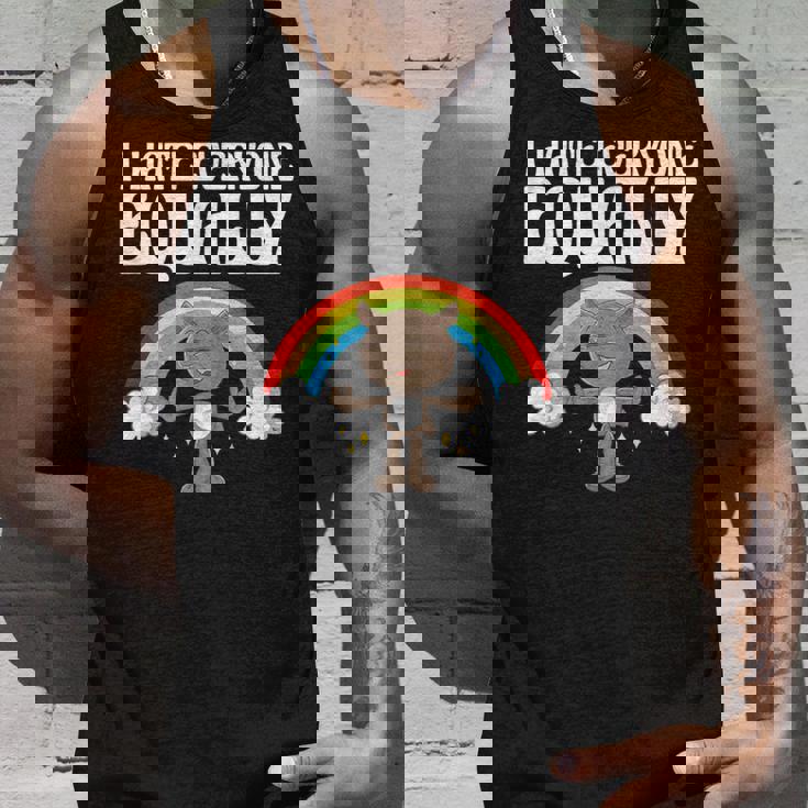 I Hate Everyone Equally 反社会的猫 内向的 タンクトップ 彼への贈り物