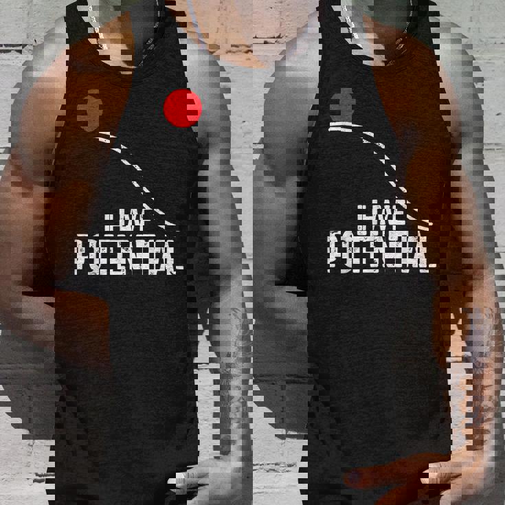 I Have Potential おもしろサイエンス物理ポテンシャルエネルギーギフト タンクトップ 彼への贈り物