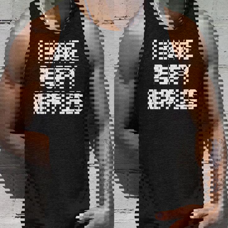 I Have Puffy ニップル 面白い言葉 皮肉なユーモア ノベルティ タンクトップ 彼への贈り物