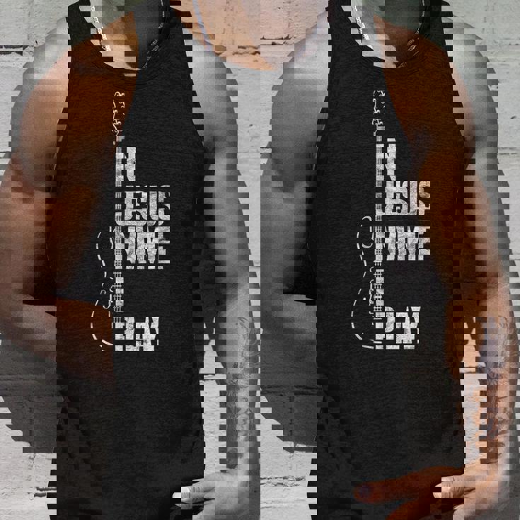 In Jesus Name I Play ギター クリスチャン ギタープレーヤー タンクトップ 彼への贈り物