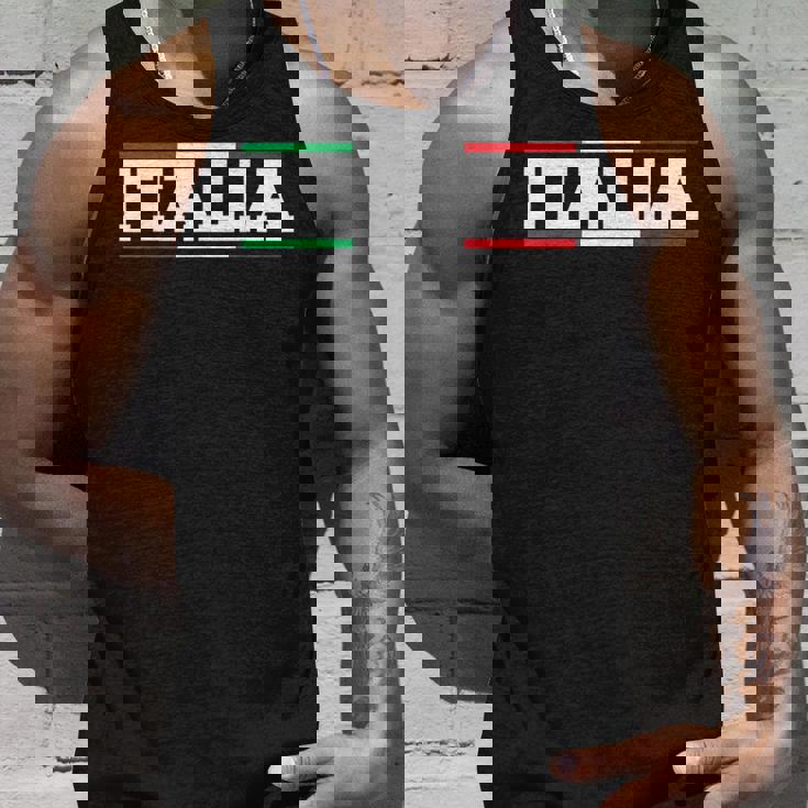 Italia Italian Flag Map Shield Badge Italy Sports Soccer Fan Tank Top Gifts for Him