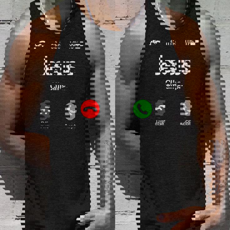 Jesus Is Calling 面白いイエスキリストギフト タンクトップ 彼への贈り物