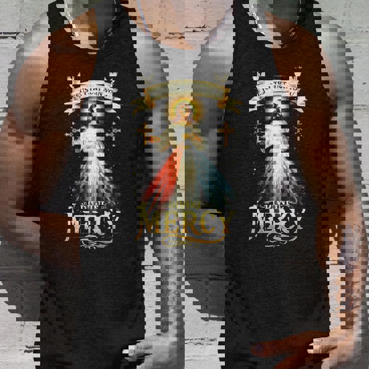 Jesus I Trust In You 神の慈悲 カトリック クリスチャン イエス 長袖tシャツ タンクトップ 彼への贈り物