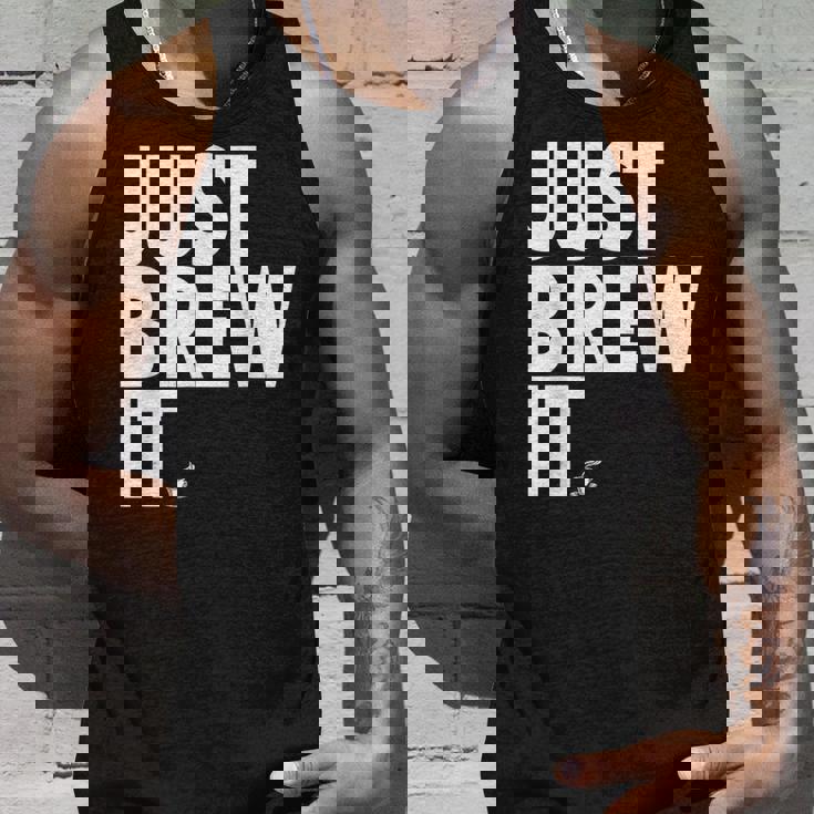 Just Brew It おもしろコーヒーシャツ タンクトップ 彼への贈り物