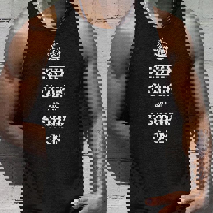 Keep Calm And Carry On モチベーションを高める引用句 タンクトップ 彼への贈り物