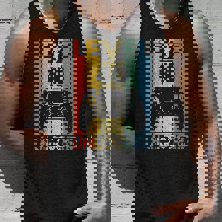 Level 40 Unlocked ideo Gamer 40Th Birthday タンクトップ 彼への贈り物