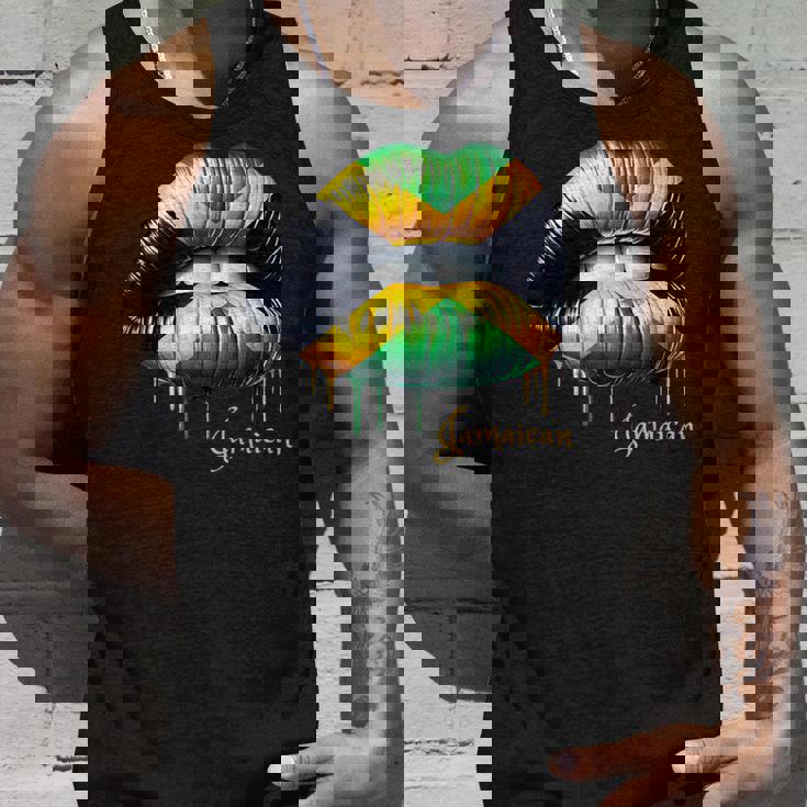 Lips Jamaican Flag Jamaica Love Travelacation タンクトップ 彼への贈り物