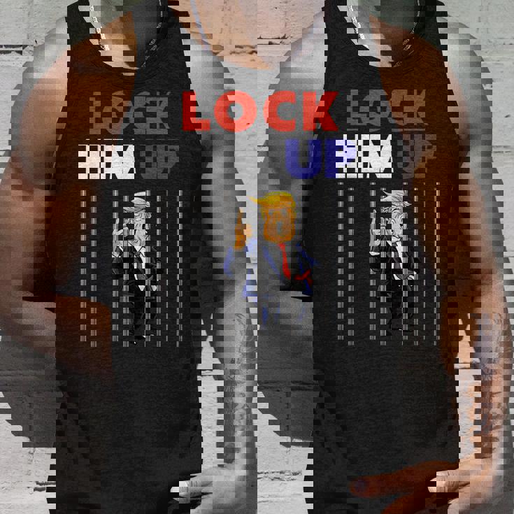 Lock Him Up Anti Trump Political タンクトップ 彼への贈り物